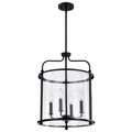 Product Image of Yorktown 4 Light Pendant Matte Black Finish Clear Glass