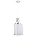 Product Image of Easton 1 Light Pendant Polished Nickel Finish White Linen Shade