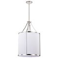 Product Image of Easton 3 Light Pendant Polished Nickel Finish White Linen Shade