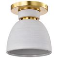 Product Image of Collins 8 Inch Flush Mount Ceramic w/ Gold Accents