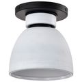 Product Image of Collins 8 Inch Flush Mount Ceramic w/ Silver Accents