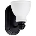 Product Image of Russel 1 Light Vanity Matte Black w/ Satin White Glass