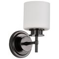 Product Image of Warren 1 Light Vanity Gun Metal w/ Satin White Glass