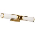 Product Image of Roselle 2 Light Vanity Natural Brass w/ White Glass