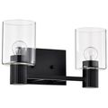 Product Image of Clarksville 2 Light Vanity Matte Black w/ Clear Glass