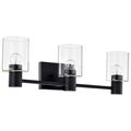 Product Image of Clarksville 3 Light Vanity Matte Black w/ Clear Glass