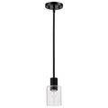 Product Image of Clarksville 5 Inch Mini Pendant Matte Black w/ Clear Glass