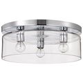 Product Image of Marlowe 15 Inch Flush Mount Polished Nickel w/ Clear Glass