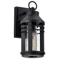 Product Image of Wilton 1 Light Small Wall Lantern Matte Black w/ Clear Seeded Glass
