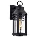 Product Image of Wilton 1 Light Medium Wall Lantern Matte Black w/ Clear Seeded Glass