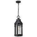 Product Image of Wilton 1 Light Hanging Lantern Matte Black w/ Clear Seeded Glass