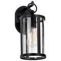 Product Image of Broadstone 1 Light Small Wall Lantern Matte Black w/ Clear Seeded Glass