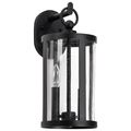 Product Image of Broadstone 2 Light Large Wall Lantern Matte Black w/ Clear Seeded Glass
