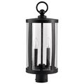 Product Image of Broadstone 2 Light Post Top Matte Black w/ Clear Seeded Glass