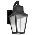 Product Image of Lawrence 1 Light Small Wall Lantern Matte Black w/ Clear Seeded Glass