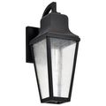 Product Image of Lawrence 1 Light Medium Wall Lantern Matte Black w/ Clear Seeded Glass