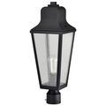Product Image of Lawrence 1 Light Post Top Matte Black w/ Clear Seeded Glass