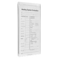 Heating System Evaluation Forms (50 Sheets per Pad)