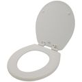 Product Image of Ashland Round Enameled Wood Toilet Seat, STA-TITE, Easy-Clean, Whisper-Close (White)
