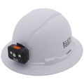 Product Image of Full-Brim Non-Vented Hard Hat w/ Rechargeable Headlamp, Type 1 Class E (White)