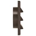 Product Image of 4" Brown Plastic Fresh Air Intake Vent w/ Metal Bug Screen & Rain Guard, 1" Collar