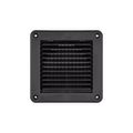 Product Image of 4" Black Mini Louvered Plastic Fresh Air Intake Vent, Flush Mount
