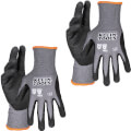 Product Image of Cut Level A4 Knit Dipped Gloves, Touchscreen Capable (Large, 2 Pairs)