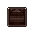 Product Image of 6" Brown Mini Louvered Plastic Fresh Air Intake Vent, Flush Mount