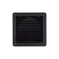 Product Image of 6" Black Mini Louvered Plastic Fresh Air Intake Vent, Flush Mount