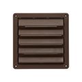 Product Image of 8" Brown Plastic Fresh Air Intake Vent w/ Rain Guard, 1" Collar