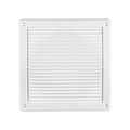 Product Image of 8" White Mini Louvered Plastic Fresh Air Intake Vent, Flush Mount