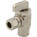 Product Image of 1/2" Female Solder x 3/8" OD Compression Angle Stop Valve, Lead Free (Chrome Plated Brass)