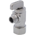 Product Image of 1/2" Nom Comp (5/8" OD) x 3/8" OD Comp Angle Supply Stop, Lead Free (Chrome Plated)
