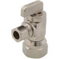 Product Image of 1/2" FIP x 3/8" OD Compression Angle Stop Valve, Lead Free (Chrome Plated Brass)
