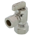 Product Image of 1/2" FIP x 1/2" OD Comp Angle Supply Stop, Lead Free (Chrome Plated)