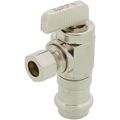 Product Image of 1/2" Female Press x 3/8" OD Comp Angle Supply Stop, Lead Free (Chrome Plated Brass)