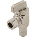Product Image of 1/2" Expansion PEX x 3/8" OD Comp Angle Supply Stop Valve, Lead Free (Chrome Plated)
