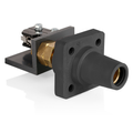 Product Image of 16 Series Single Pole Cam Type Female Panel Connector Taper Nose, Threaded Stud w/ Microswitch, Cable Size 2, 4/0 AWG, 400A Max (Black)