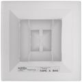 Product Image of 18" x 18" (Wall Opening Size) White Steel Louvered Ceiling Diffuser, Flat Margin (SRE1 Series)