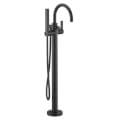 Product Image of Cia Single Handle Floor Mounted Tub Filler w/ Hand Shower (Matte Black), 615BL