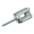 Product Image of Porcelain Wire Holder w/ Riveted Screw Through Head. Screw Size - 3/8" x 2-1/2" Lag Screw