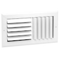 Product Image of 10" x 6" 2-Way White Aluminum Curved Blade, Right Corner Register, No Damper (CH2CR Series)