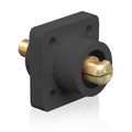 Product Image of Male Panel Mount Receptacle, 90-degree, #2, 4/0 Awg, .75" Threaded Stud Termination (Black)