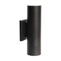Product Image of 2 Light LED Large Up and Down Sconce Fixture Black Finish 20W 120/277V