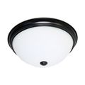 Product Image of 13" LED Flush Dome Fixture Mahogany Bronze Finish w/ Frosted Glass