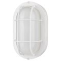 Product Image of LED Small Oval Bulk Head Fixture White Finish w/ White Glass