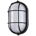 Product Image of LED Oval Bulk Head Fixture Black Finish w/ White Glass