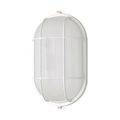 Product Image of LED Oval Bulk Head Fixture White Finish w/ White Glass