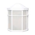 Product Image of LED Cage Lantern Fixture White Finish w/ White Linen Acrylic