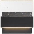 Product Image of Ellusion LED Medium Wall Sconce 15W Matte Black Finish w/ Seeded Glass